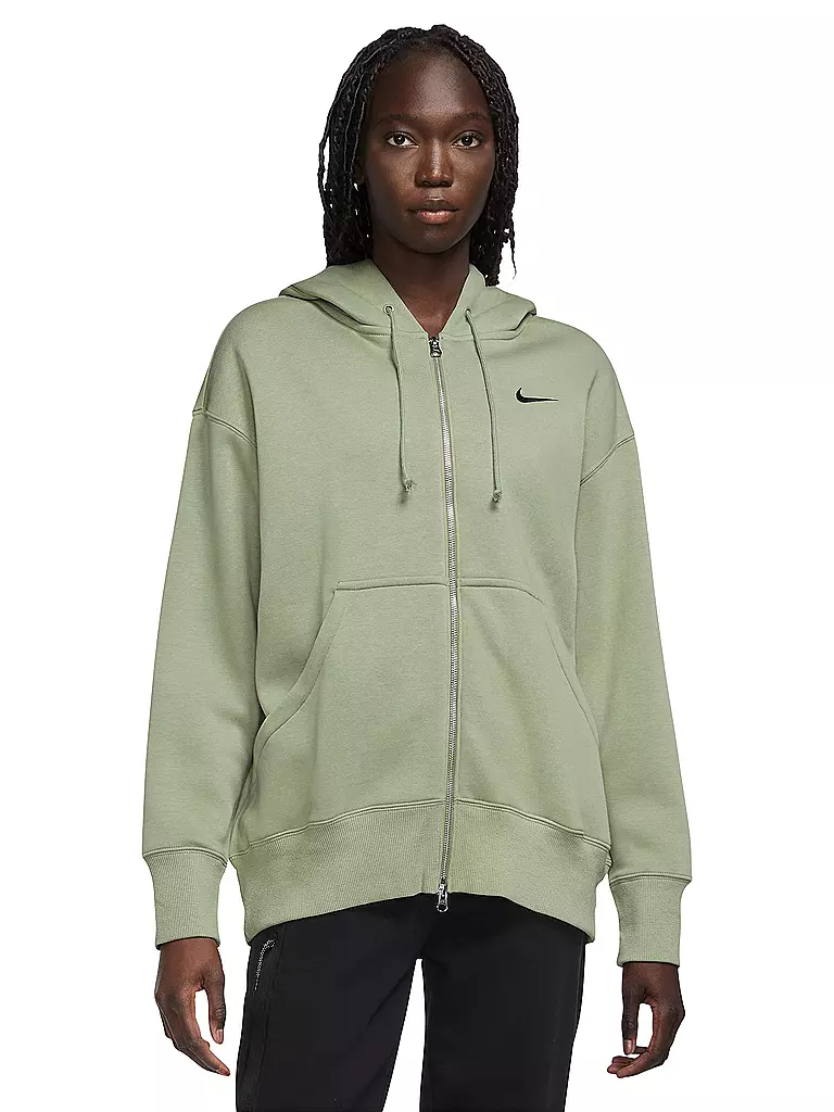 NIKE Damen Kapuzenjacke Sportswear Phoenix Fleece olive